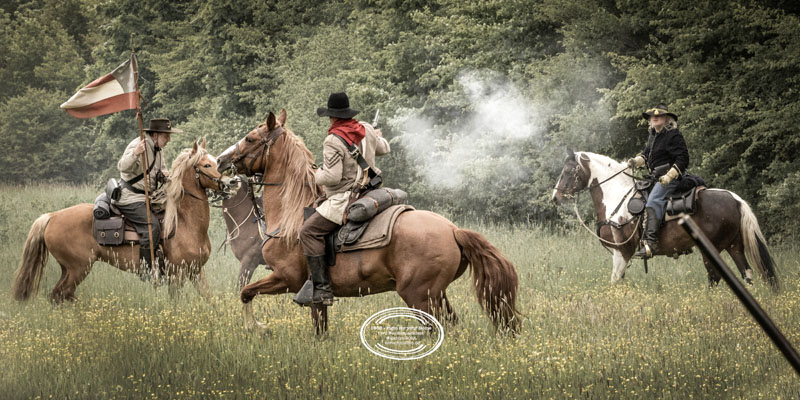 Reenactment American Civil war, Walldürn, RossFoto Dana Krimmling