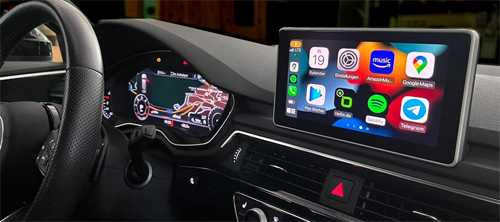 Apple CarPlay und Android Auto Nachrüstung in nahezu jedem Auto – modernes Infotainment mit Navigation, Musik und Telefonie