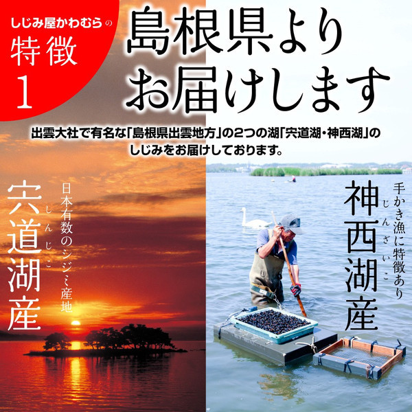 島根県の宍道湖・神西湖のしじみをお届けします。