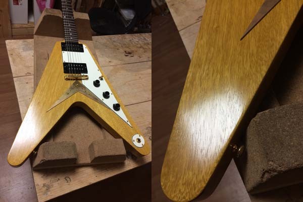 TOKAI FV-48 フライングV エレキギター コリーナ 改造あり コリーナフライングVの通過ぎるカスタマイズ - 静岡のY.O.S.ギター工房