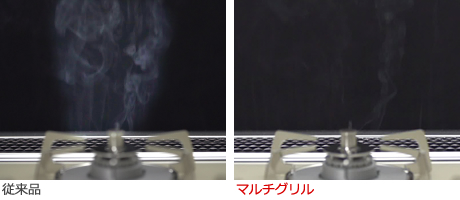 マルチグリルは煙の出も少ないのです