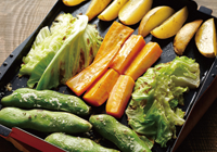 プレートパン調理例：野菜のグリル