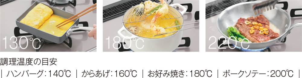ピピっとコンロおなじみの、各種オート機能を搭載