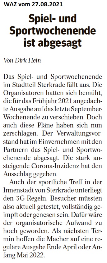 Spiel- und Sportwochenende Sterkrade 
