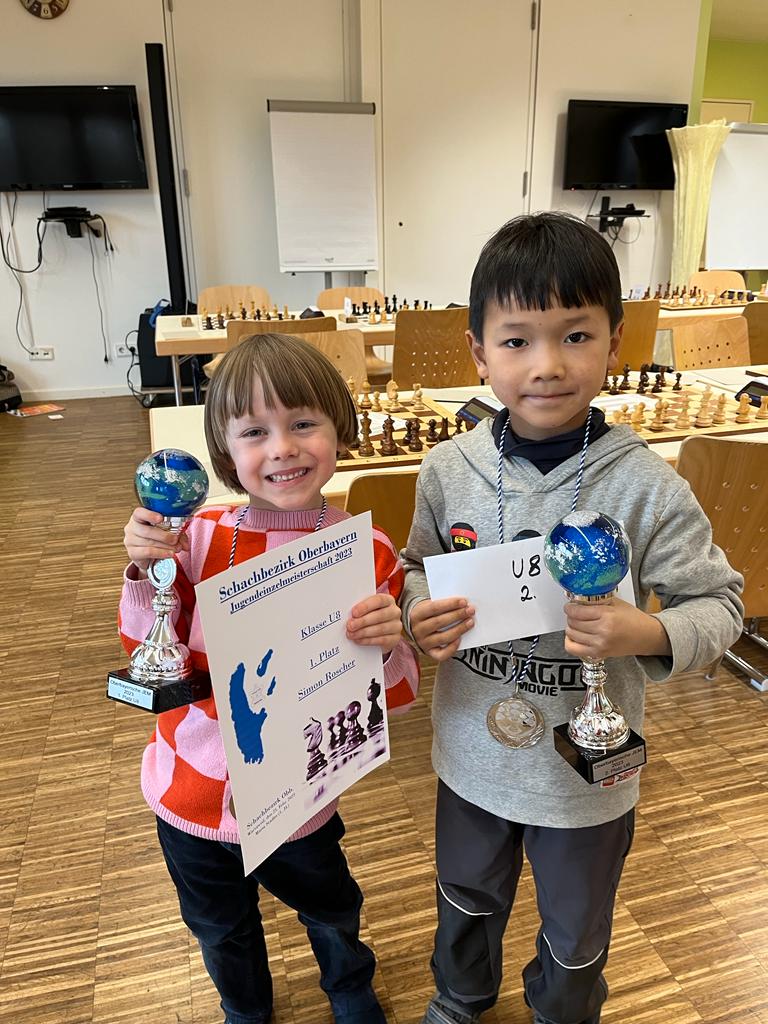 U8 Sieger vom SK Germering: Simon, Atticus