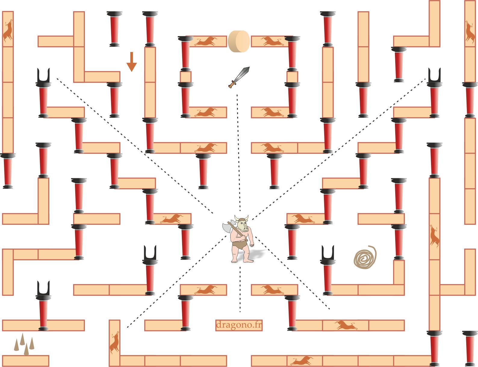 Labyrinthe à Imprimer Pour Adulte Magnifique LABYRINTHE du MINOTAURE à imprimer - dragono.fr