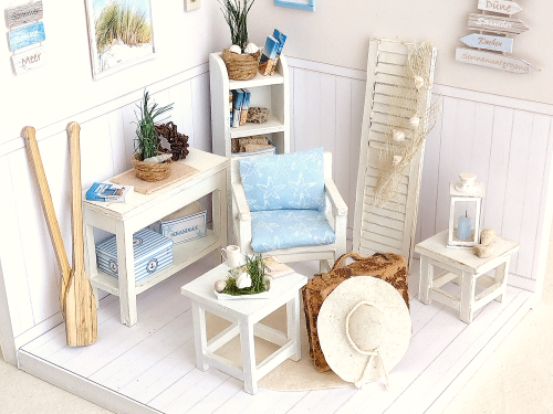 Miniatur-Strandzimmer 1:12