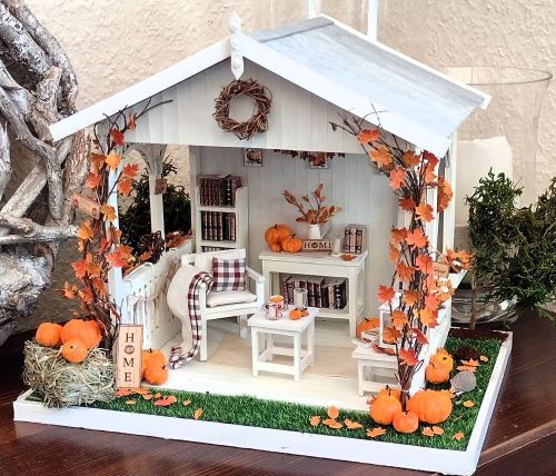 Herbstdeko für das Mini-Haus