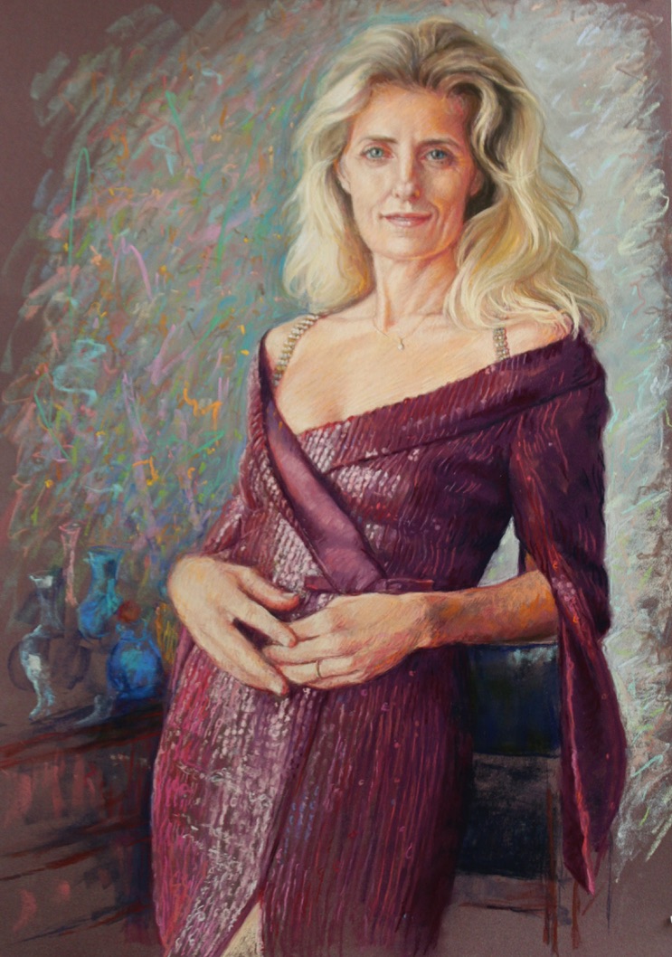 Diane de l'Épine, pastel sur pastelcard, 70/50 cm, 2016, collection particulière