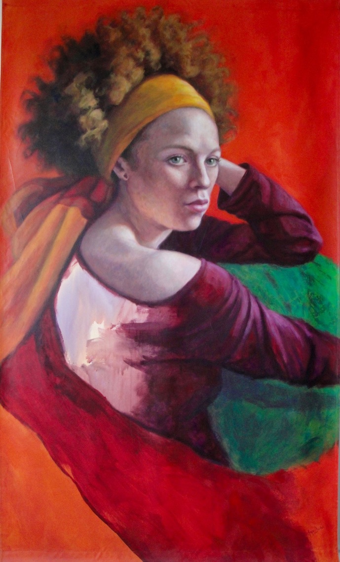 Mélanie au turban soleil, 200/140 cm, 2010