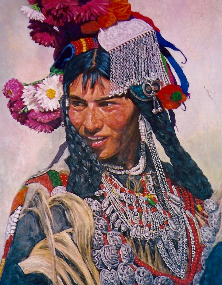 "femme drokba", huile, 92/73 cm, 2000