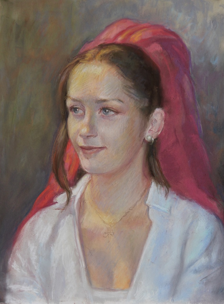 Mélanie, pastel/pastelcard, 40/30 cm, 2022