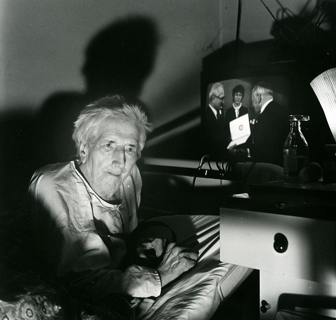 Mr. Knut in the old peoples home, East Berlin Treptow, 1983