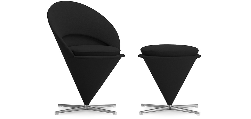 Cone Chair &Cone Footstool (1958-1959)