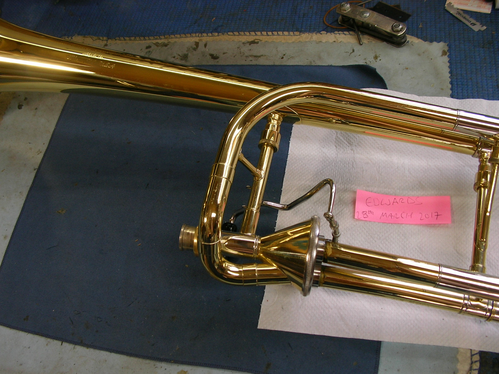 Edwards トロンボーン 定期メンテナンス バルブクリーニング 管楽器修理工房 Happysound Brass&Wind