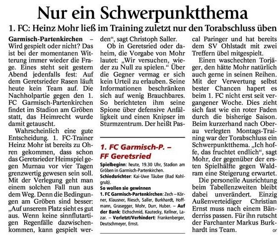 GaPa Tagblatt vom 07.11.2012