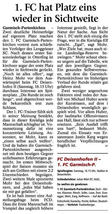 GaPa Tagblatt vom 10.11.2012