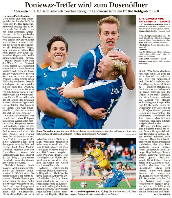Ga-Pa Tagblatt vom 15.10.2016