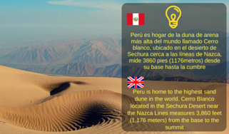 La carte Trip Advisor que j'ai créé, avec le devant qui ne varie pas, et le derrière qui varient avec des images et des informations peu connut sur le Pérou