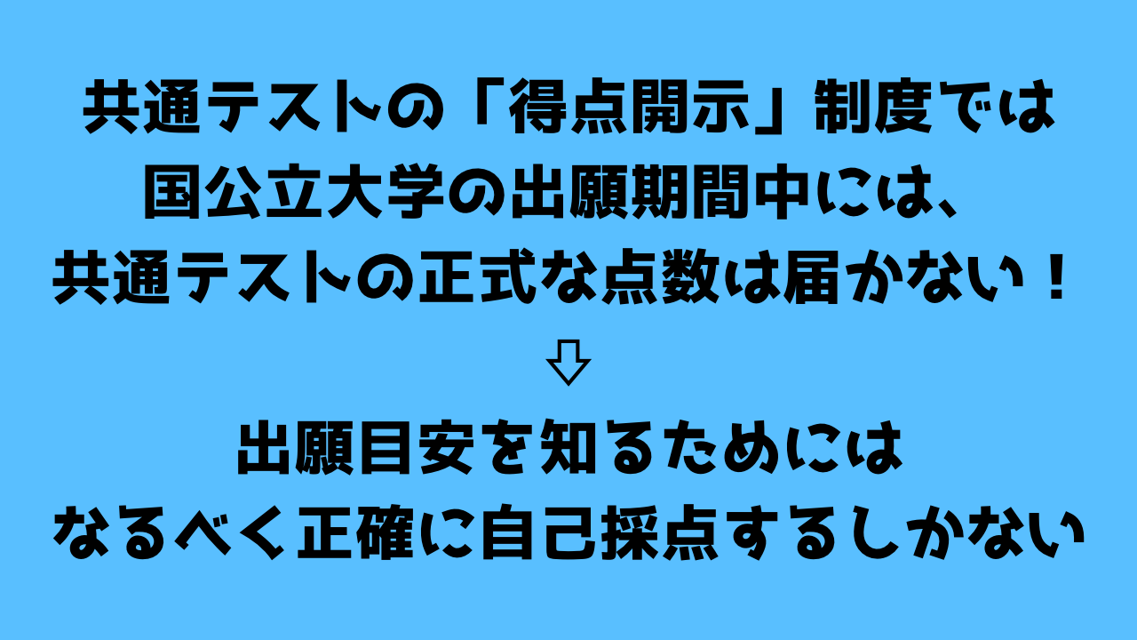 なぜ、マーク模試の自己採点をするか