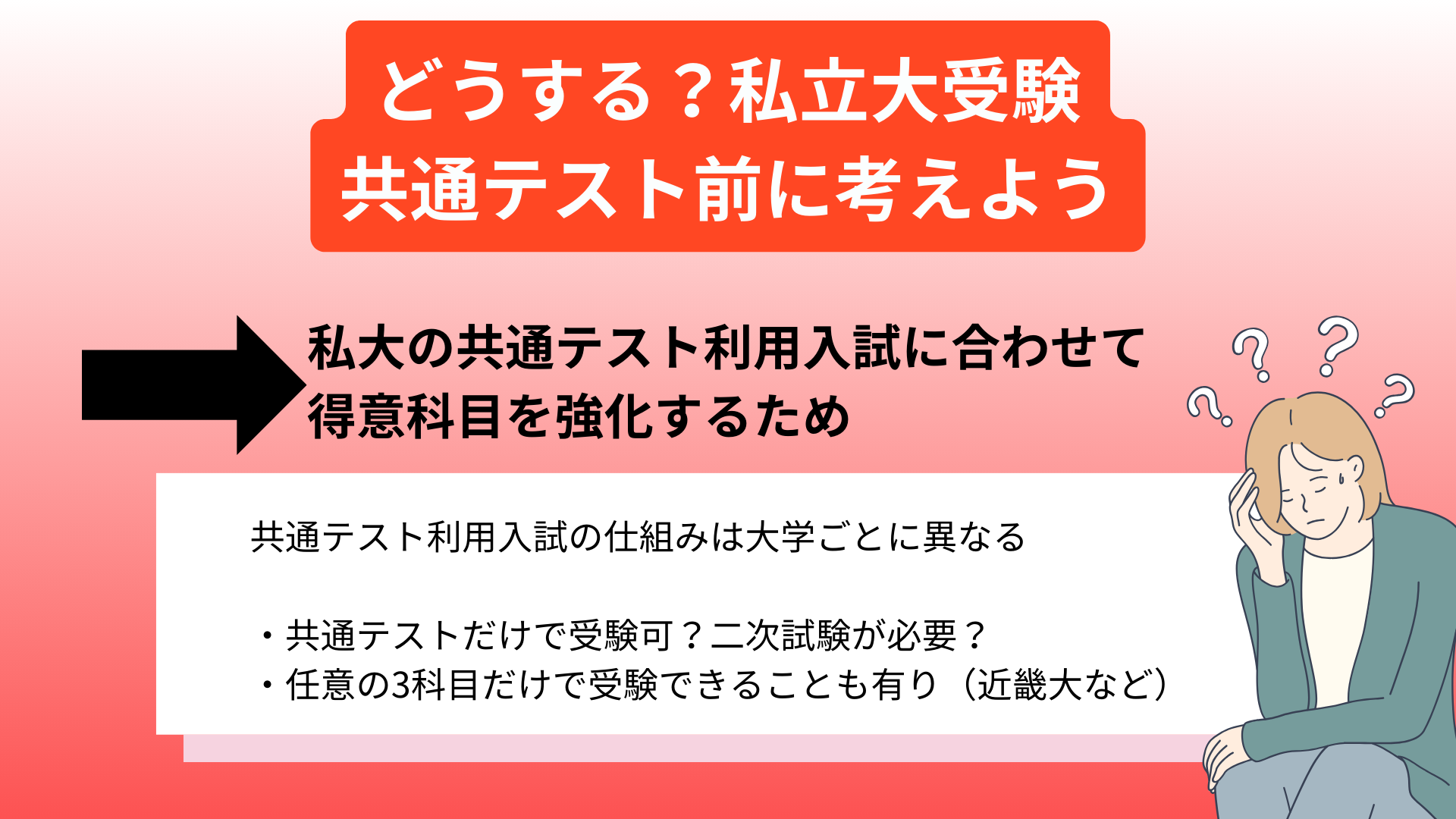 共通テスト直前期！私立大受験について知っておくべきこと