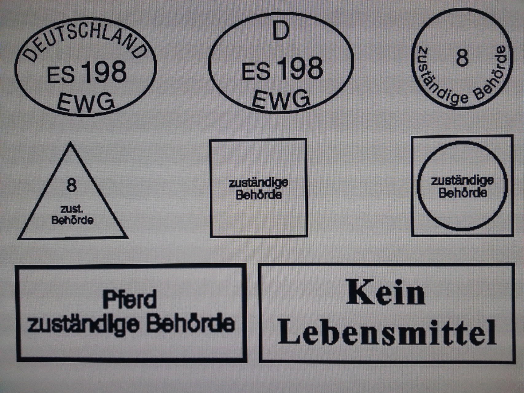 Übersicht: Fleischbeschaustempel