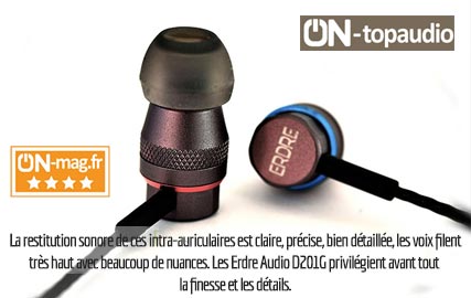 On-Mag : test des écouteurs intra-auriculaires Erdre Audio D201G. 