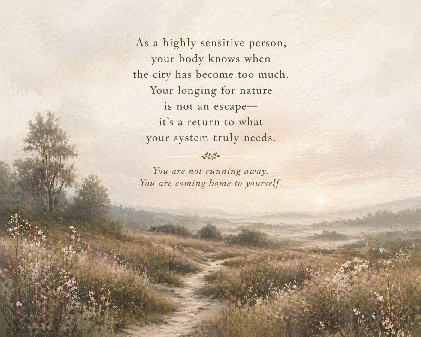 Highly sensitive and city-weary: what your body is trying to tell you