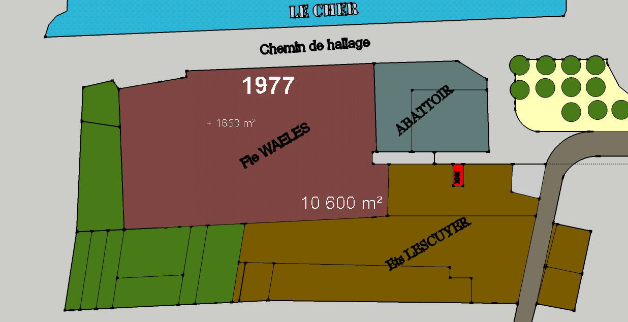 1977 - Acquisition de terrains situés à l'ouest du site.