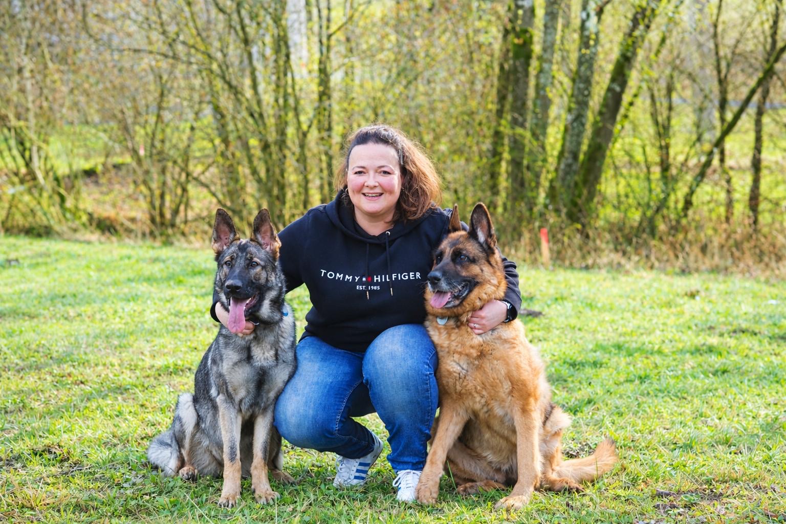 Sabine mit Alva von Lupa Noctis und Xana vom Almhof