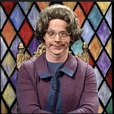 Dana Carvey as SNL character 'the church lady' 🤣