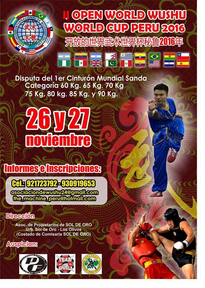 II WORLD CHAMPIONSHIP OF WUSHU WORLD CUP PERU 2016