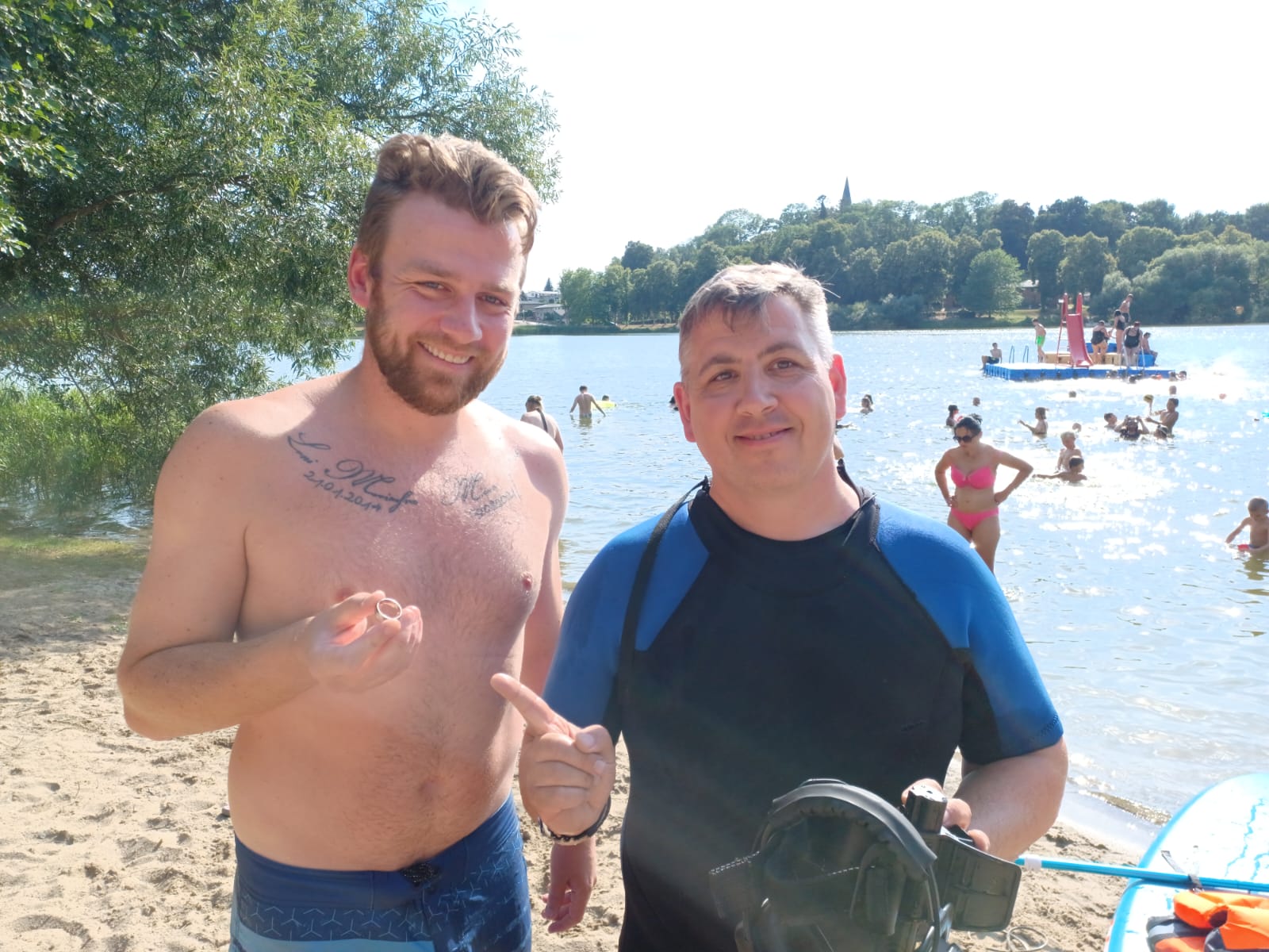Trauring im Badesee wiedergefunden!