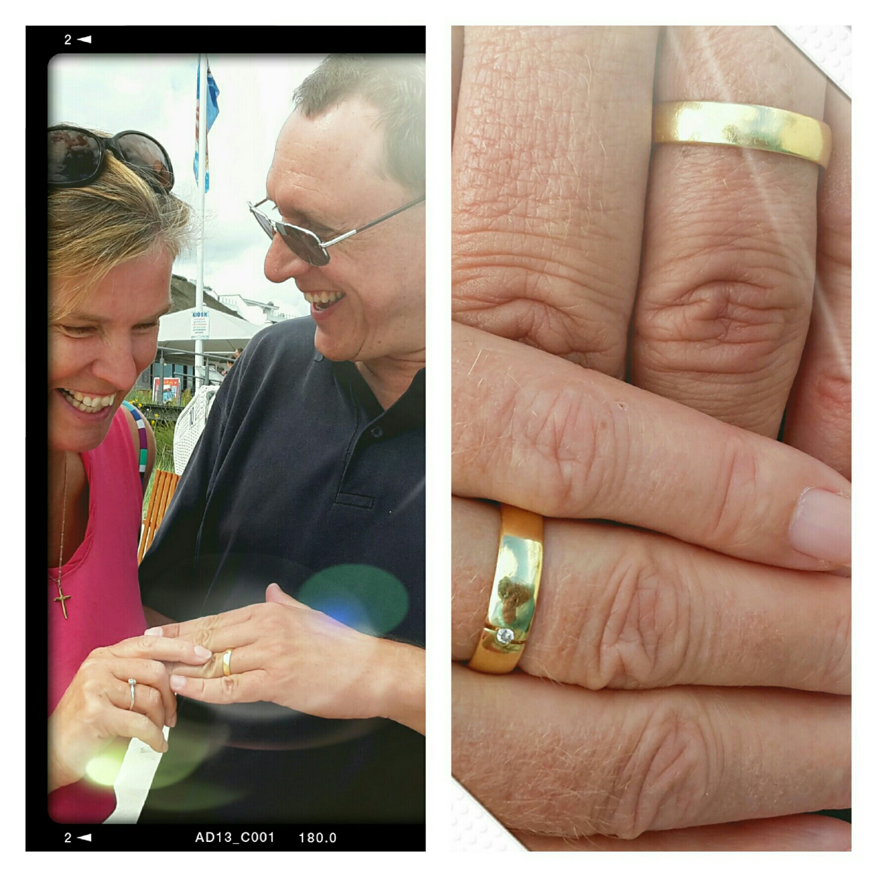 Goldring am Strand verloren