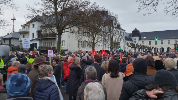 Kundgebung gegen AFD Wahlkampfveranstaltung