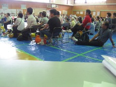 床の線は災害時生活スペース(1×2m)