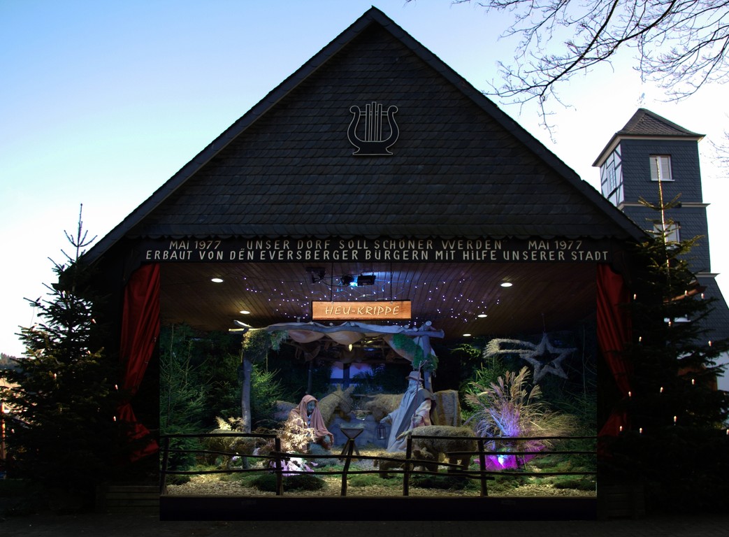 Pavillon mit Krippe