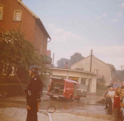 Übung im Ortskern 1970