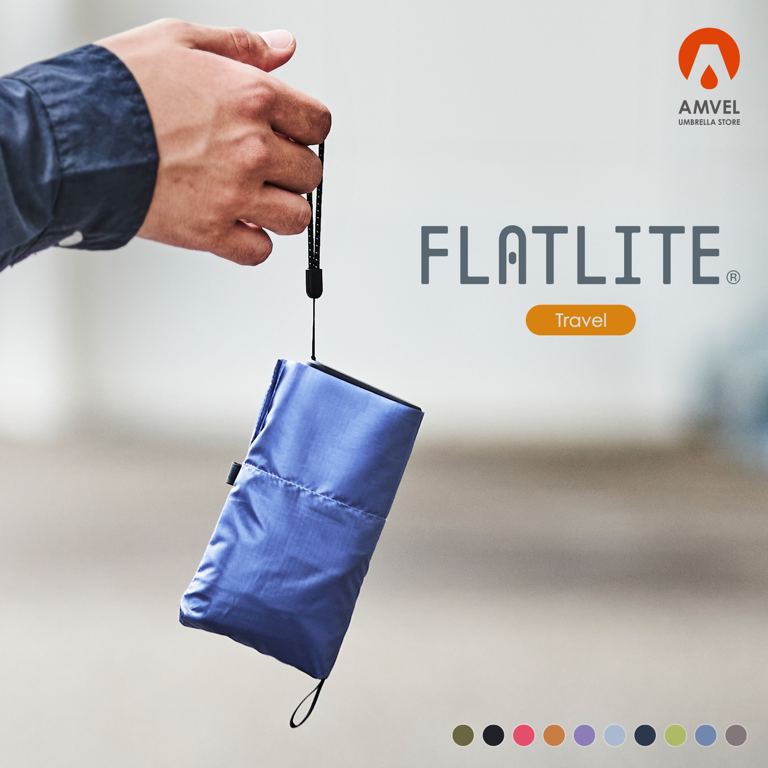 FLATLITE Travel（フラットライト）｜ 世界最小級 コンパクト フラット折りたたみ傘