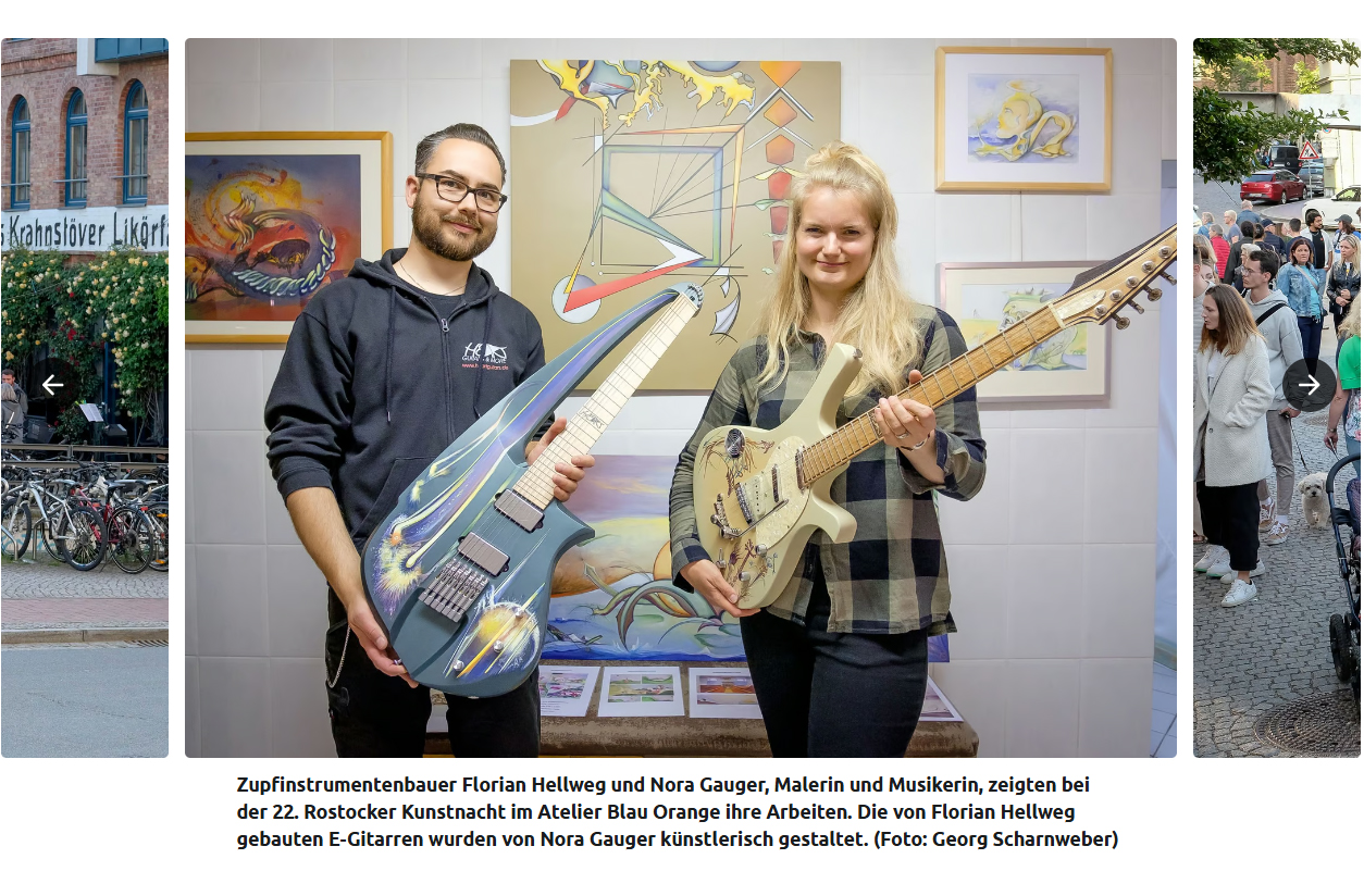 Kunstnacht Rostock, Ausstellung Galerie "Blau Orange", Quelle: Jens Griesbach, Nordkurier