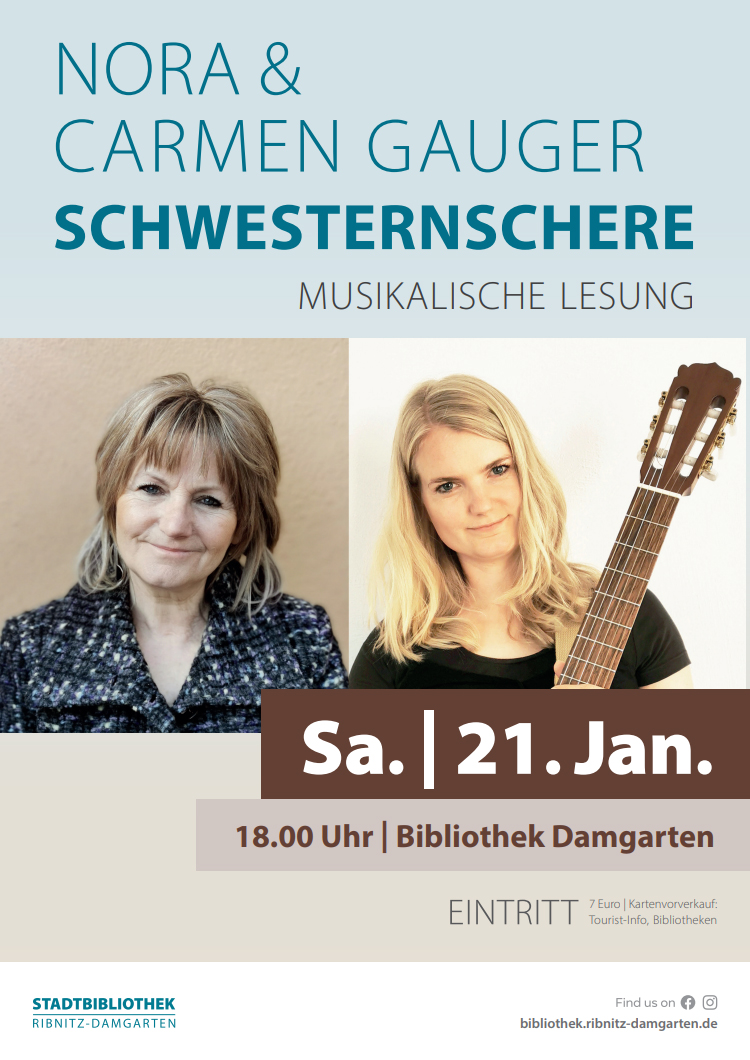 Gemeinsame Lesung mit Carmen Gauger in der Bibliothek Damgarten Januar 2023