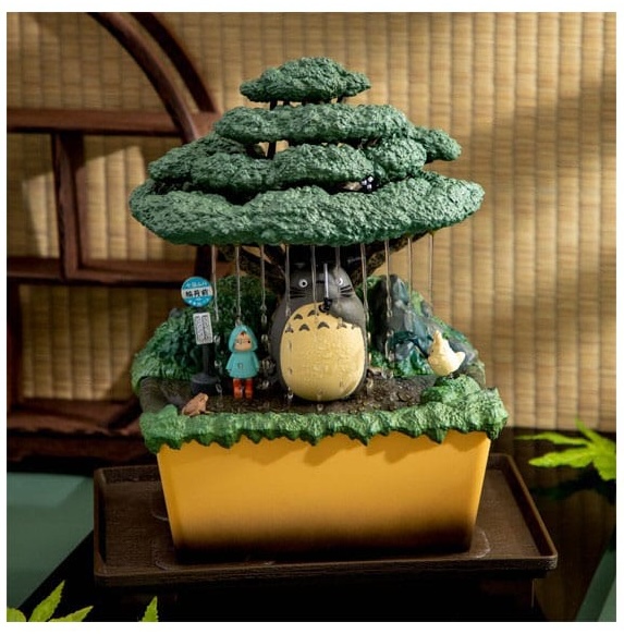 Bonsai Water Garden Kasajuku Mein Nachbar Totoro Anime Statue / Brunnen 24cm Semic