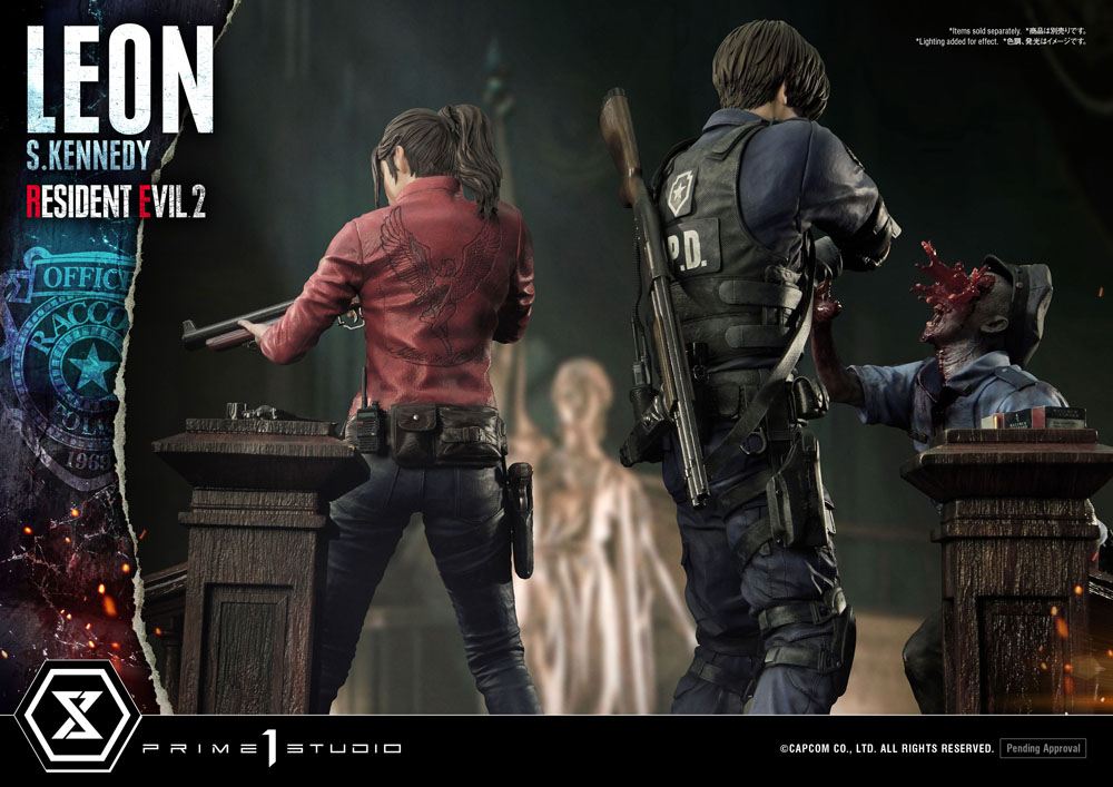 Leon S. Kennedy Resident Evil 2 Statue 58cm Video Game Diorama Prime 1