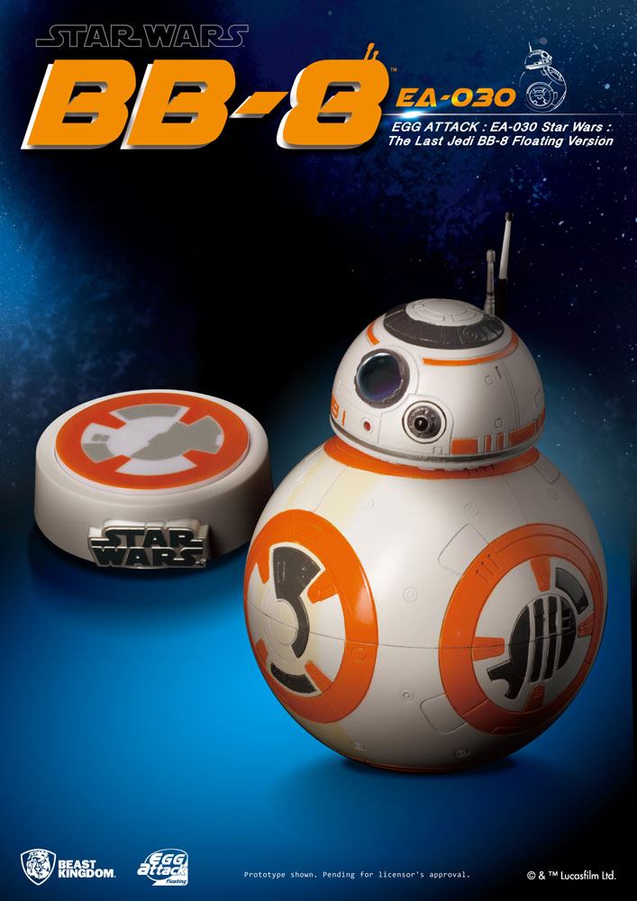 BB-8 magnetisch schwebend mit Led Beleuchtung Star Wars Episode VIII Statue 13cm Egg Attack