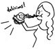食事 女性 イラスト