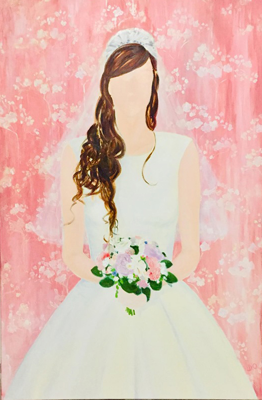 La mariée - 2018 - huile sur toile - 150 x 110 cm