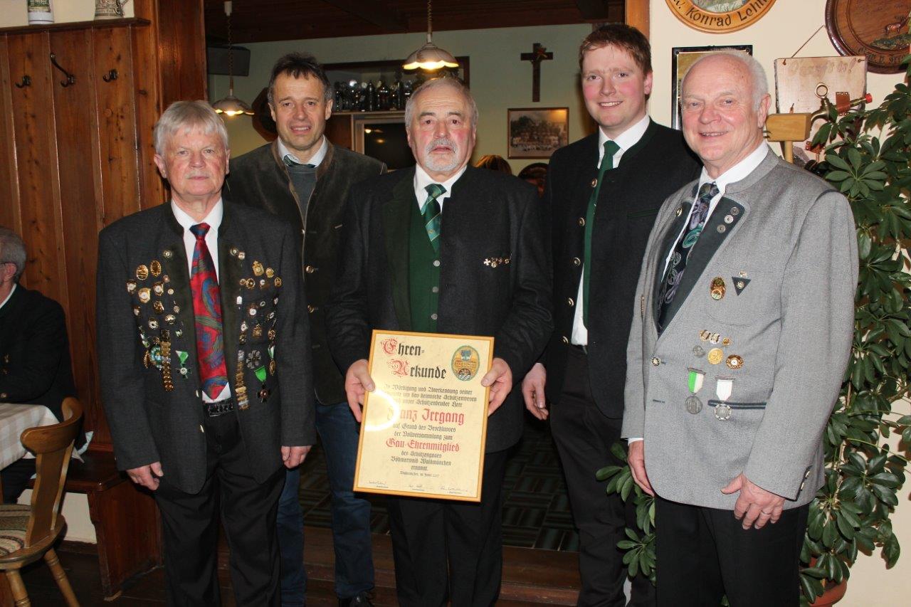 Franz Irrgang zum Ehrenmitglied ernannt schuetzengauwaldmuenchens