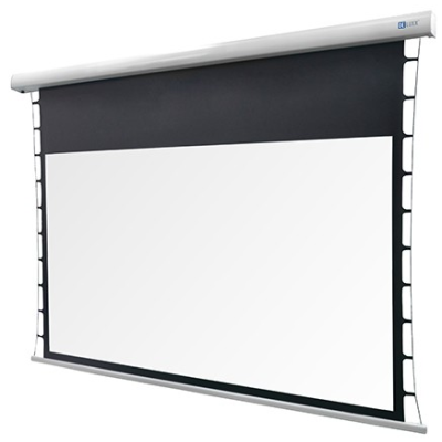 Motorleinwand mit seitlicher Tuchspannung