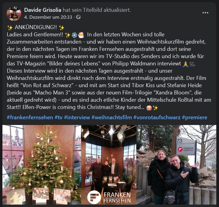 [Quelle/Screenshot: Facebook-Post vom 4. Dezember 2025 von Davide Grisolia]