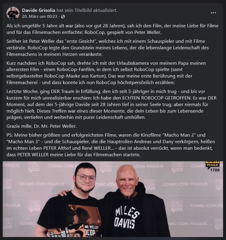 PETER WELLER - der echte "RoboCop" höchstpersönlich
